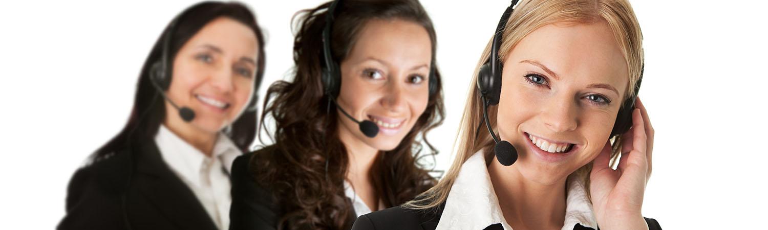 Smiling call centre people hero image