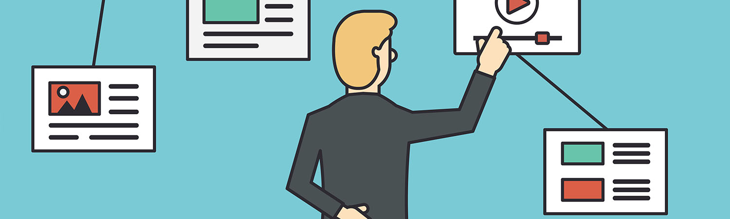 Clipart person with sitemap