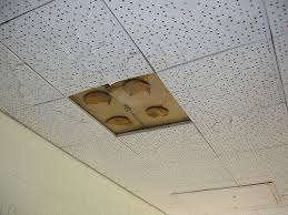 Asbestos ceiling tiles