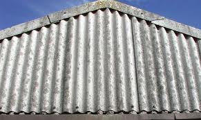 Corrugated asbestos roofing