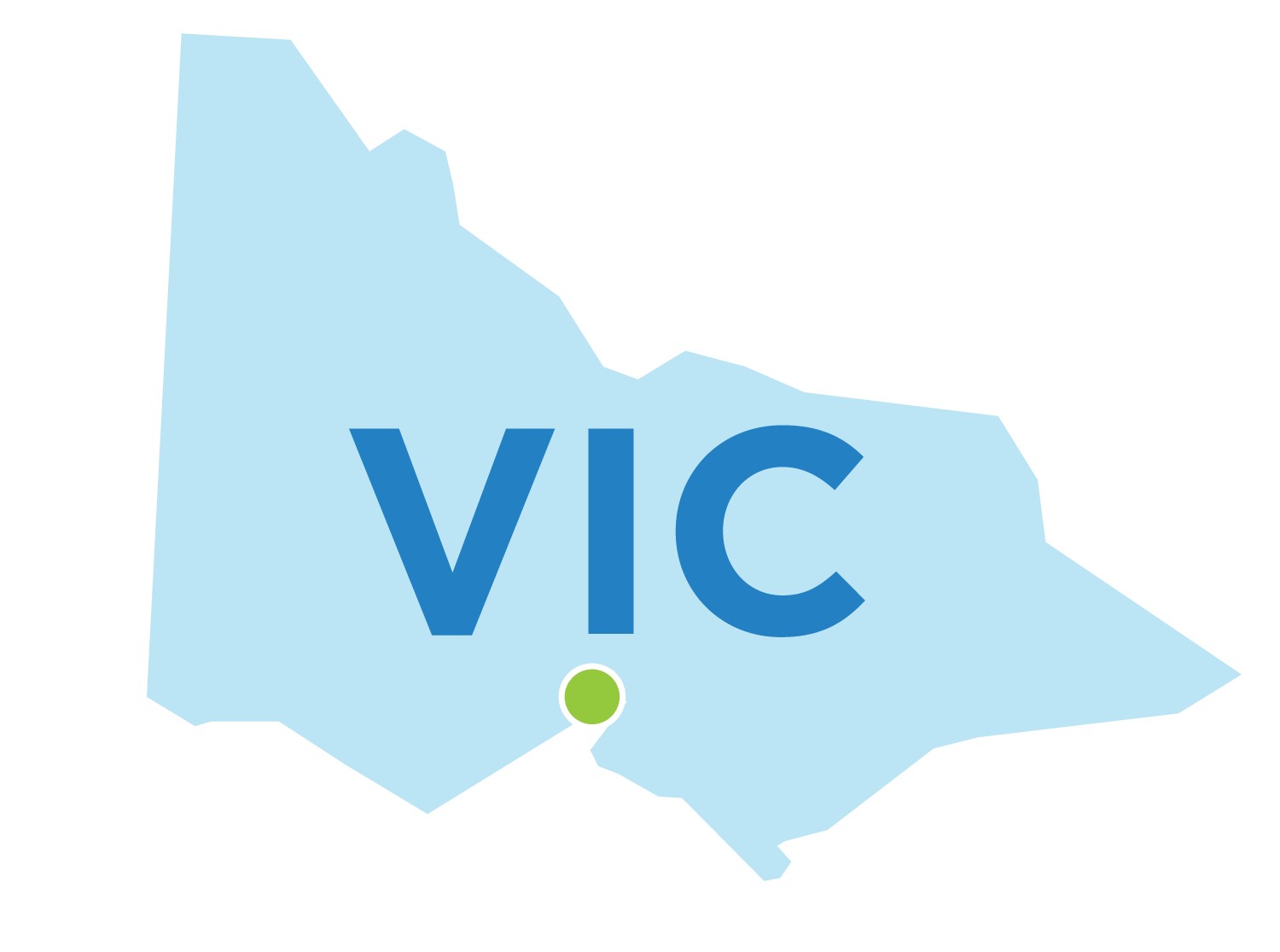 Image of a Blue Victoria Map