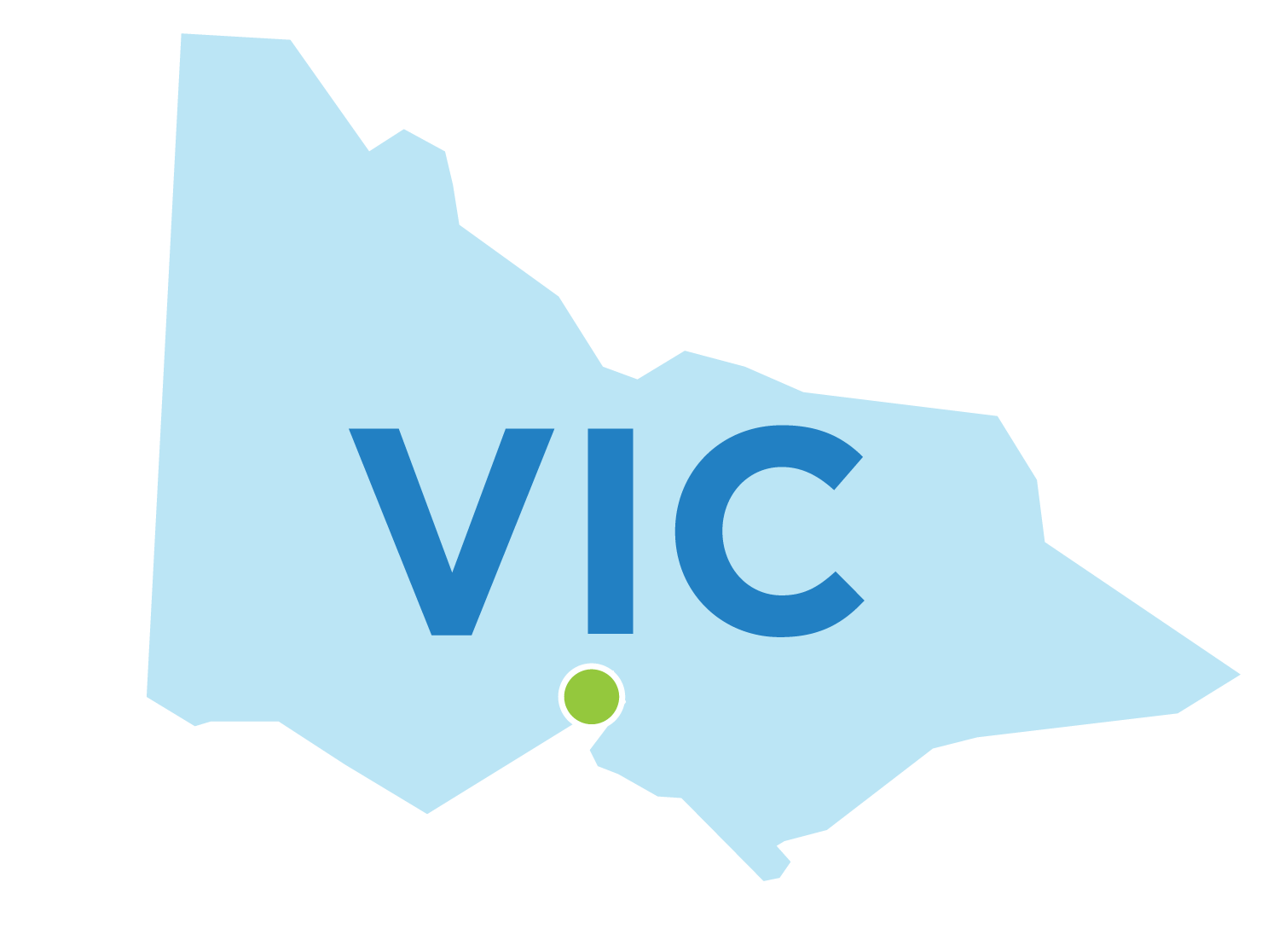 Blue Map of Victoria NSW